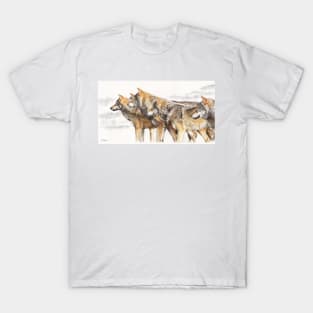 United We Stand wolf pack drawing T-Shirt